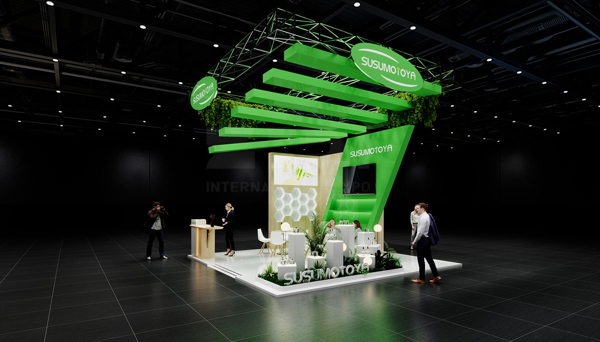 36㎡展臺設(shè)計(jì)效果圖